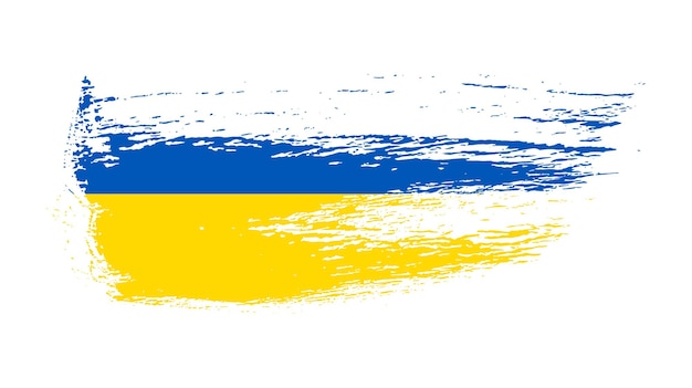 Ukrainian national flag in grunge style