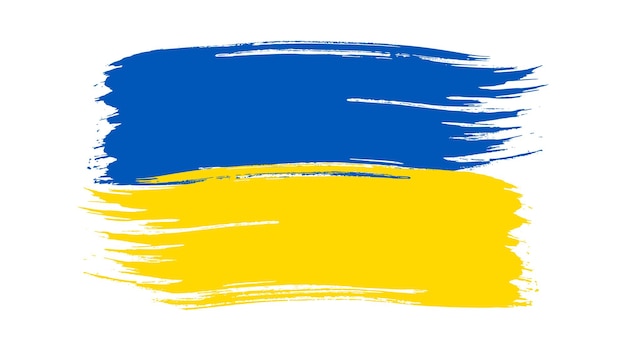 Ukrainian national flag in grunge style