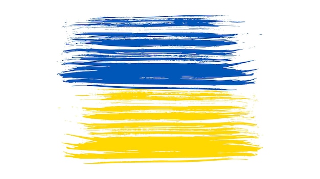 Ukrainian national flag in grunge style