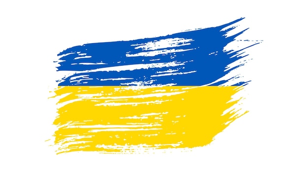 Ukrainian national flag in grunge style