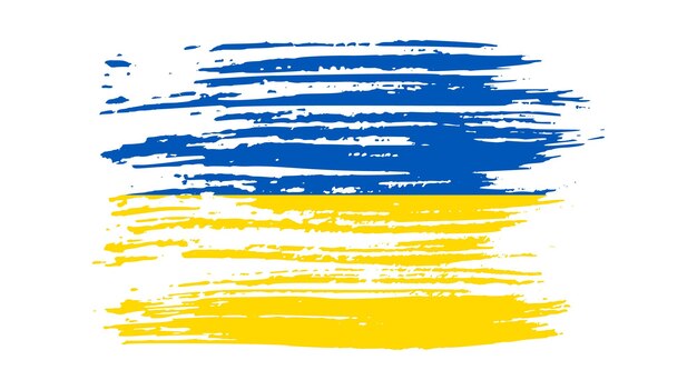 Ukrainian national flag in grunge style