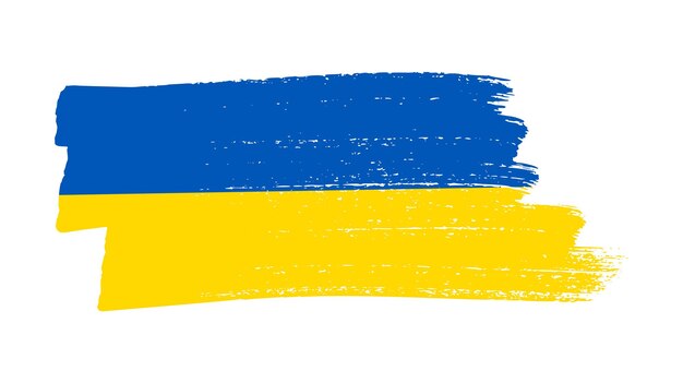 Ukrainian national flag in grunge style