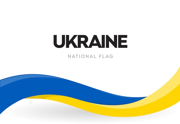 Vector ukrainian waving flag