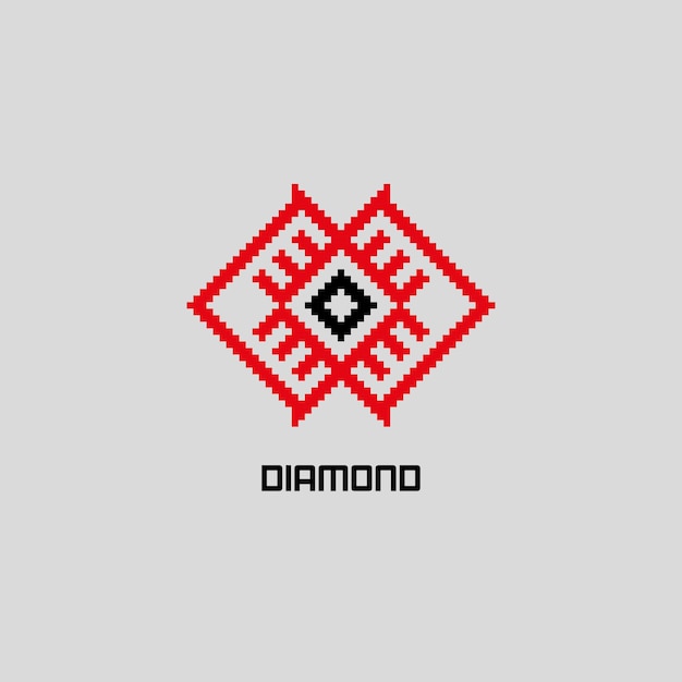 Vector ukrainr ornament emblem diamond