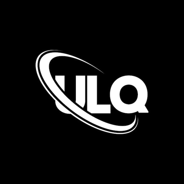 ULQ 로고 ULQ 글자 ULQ 글자의 로고 디자인 이니셜 ULQ 로그와 원과 대문자 모노그램 로고 기술 비즈니스 및 부동산 브랜드를 위한 ULQ 타이포그래피