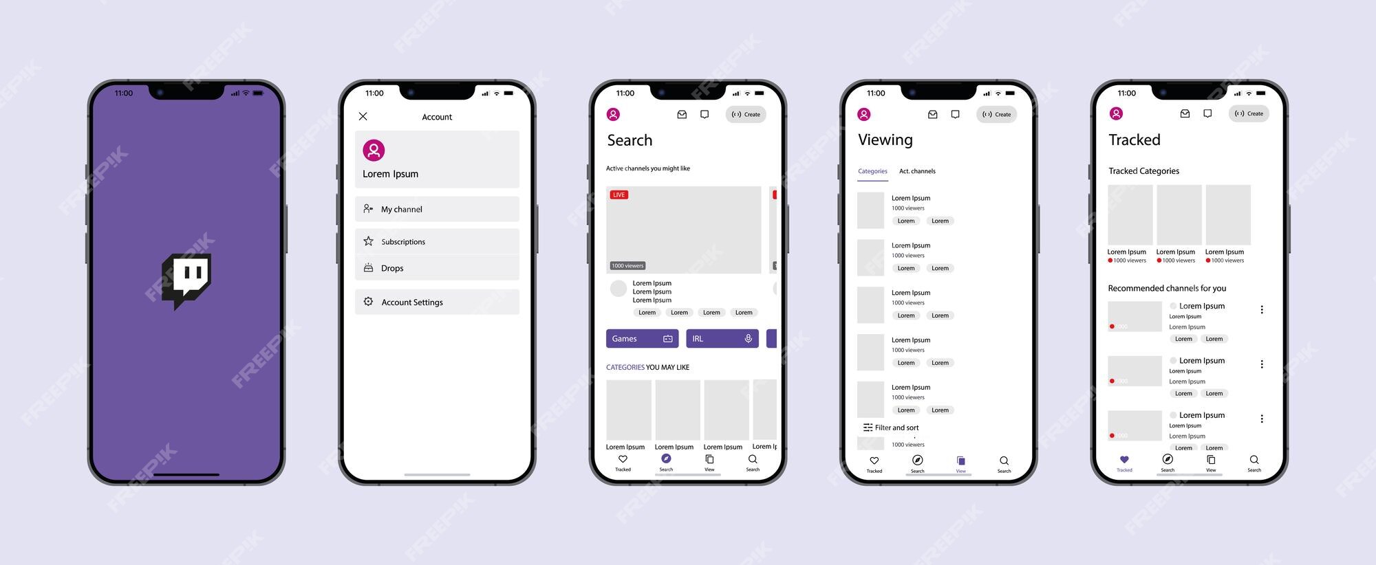 Twitch.tv Mobile App - UI/UX Design