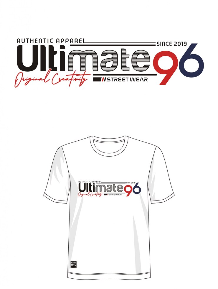 Vector ultimate 96 typography for print t shirt