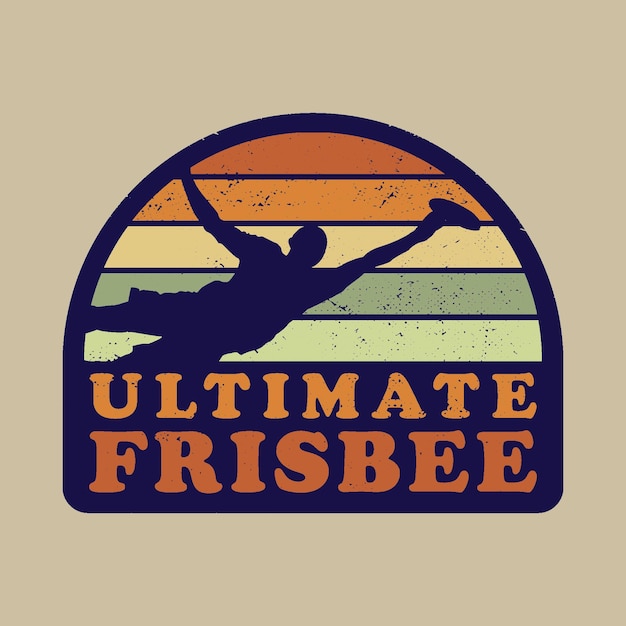 Ultimate Frisbee 스포츠 빈티지 레트로 디스트레스드
