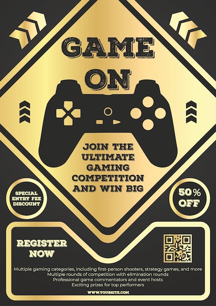 Ultimate gaming competition flyer