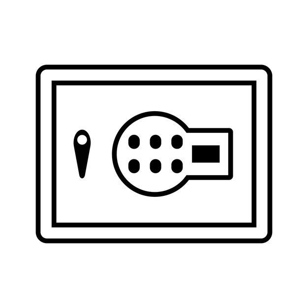 Векторный шаблон Ultimate Safe Box Icon плоский