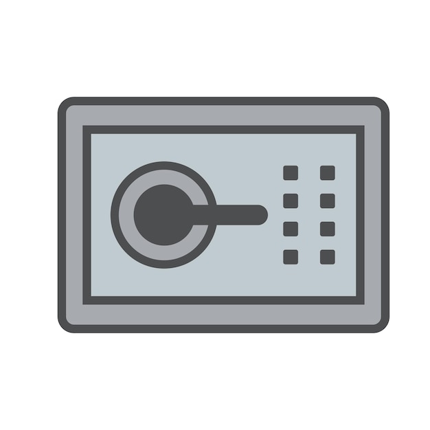 The Ultimate Safe Box Icon vector template flat