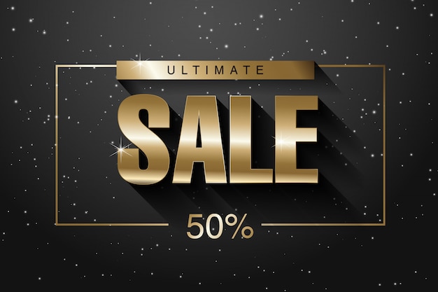 Ultimate sale golden banner