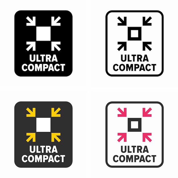 Ultra compact size, dimension symbol