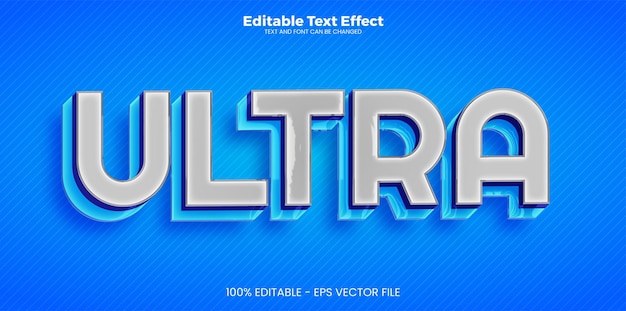 Ultra editable text effect in modern trend style