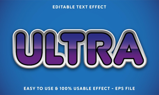 ultra editable text effect