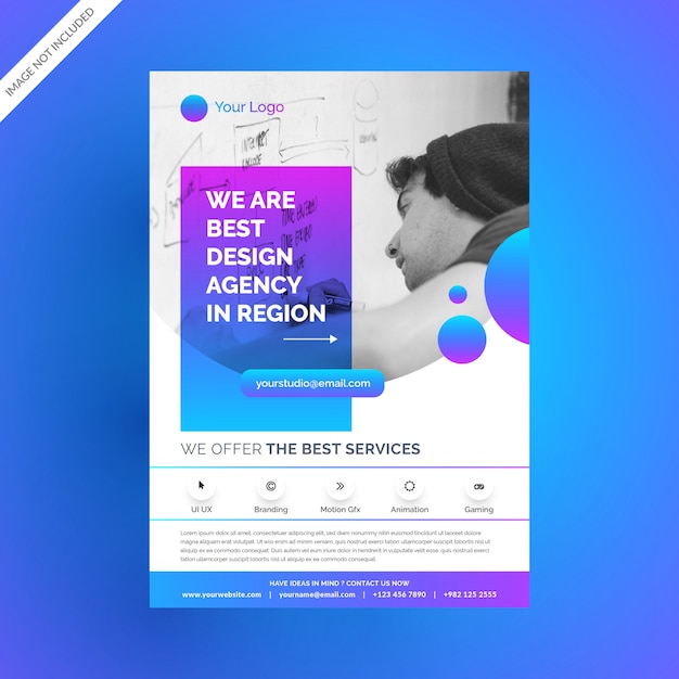 Vector ultra modern gradient corporate flyer