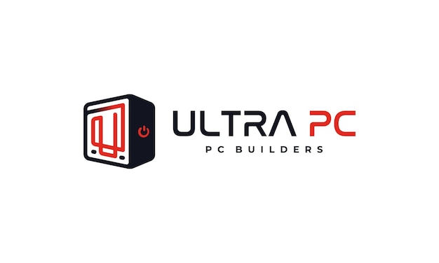 Ultra pc builders logo on a white background