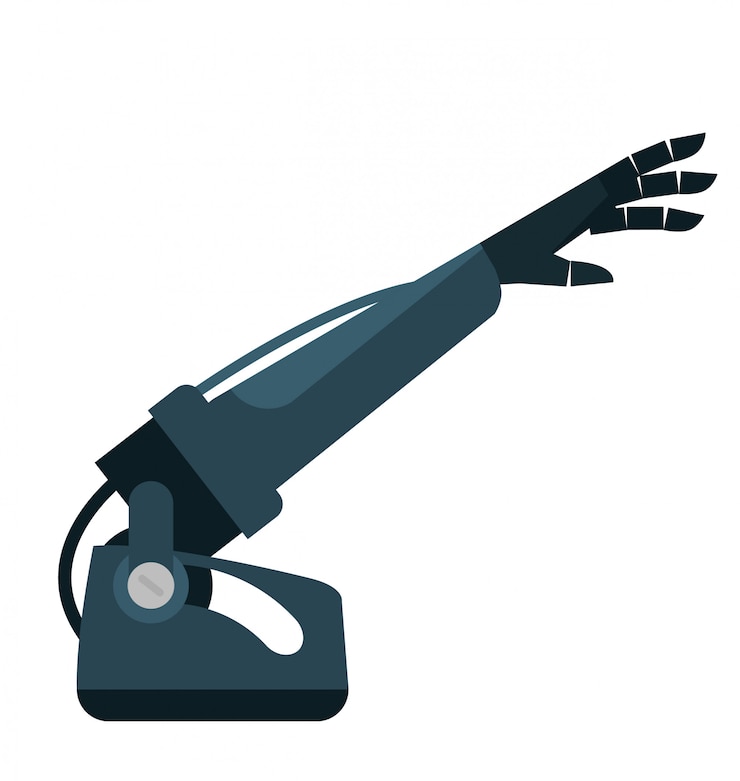 Vector ultra realistic robot bionic arm