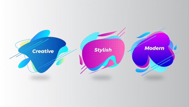 Ultra stylish abstract labels