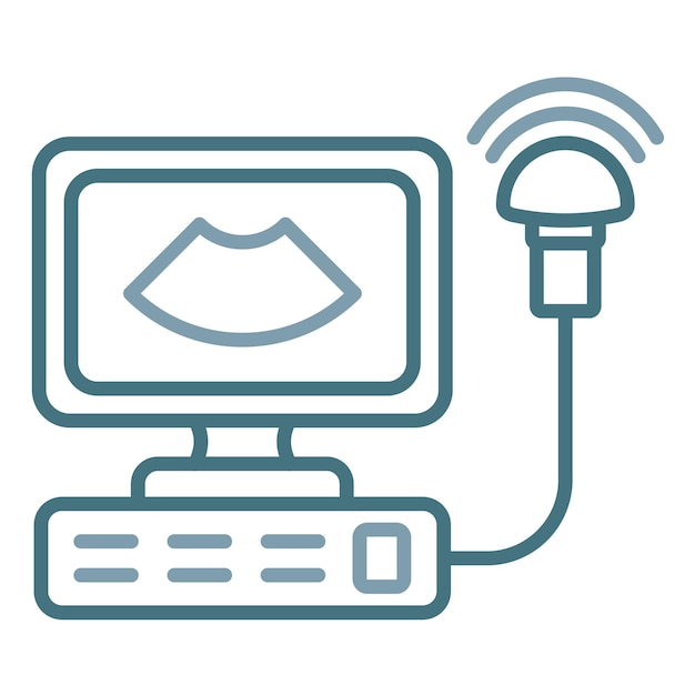 Ultrasonography flat illustration