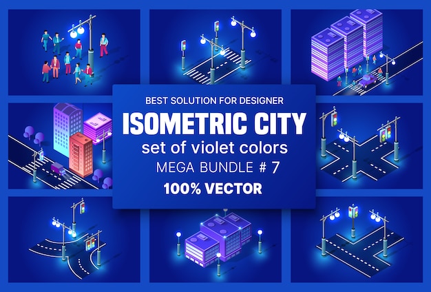 Ultraviolet isometrische stad