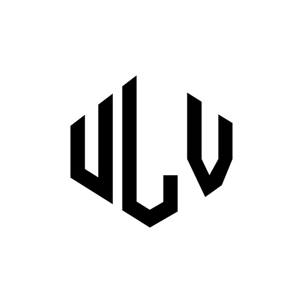ULV letter logo design with polygon shape ULV polygon and cube shape logo design ULV hexagon vector logo template white and black colors ULV monogram business and real estate logo