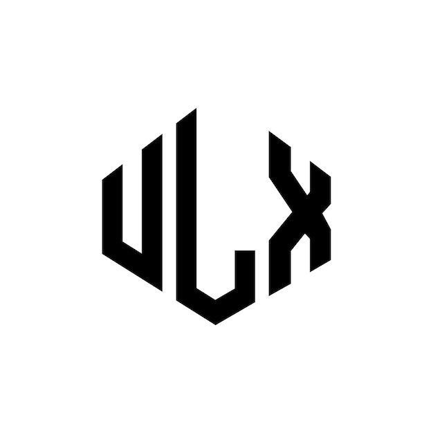 Вектор Дизайн логотипа букв ulx с формой многоугольника ulx многоугольный и кубический дизайн логотипа ulx шестиугольный векторный шаблон логотипа белые и черные цвета ulx монограмма бизнес и логотип недвижимости