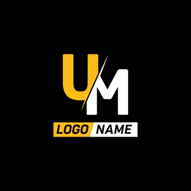 Vector um letter logo design