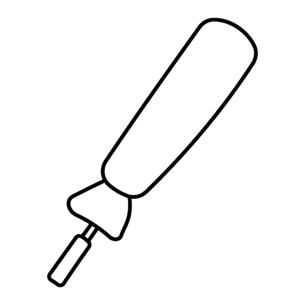 Зонтик черная закрытая линия короткий элемент икона