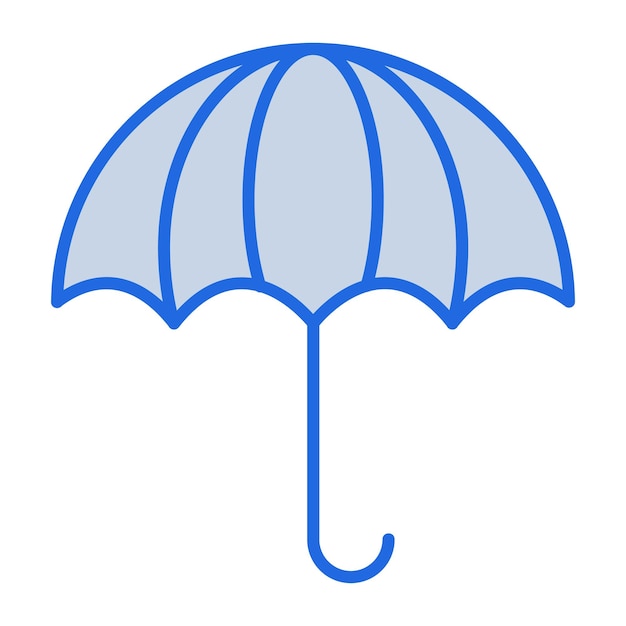 Umbrella Blue Tone Illustration