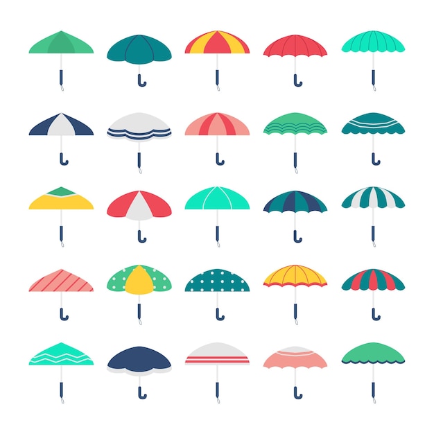 плоские зонтики открыты в дождливые дни