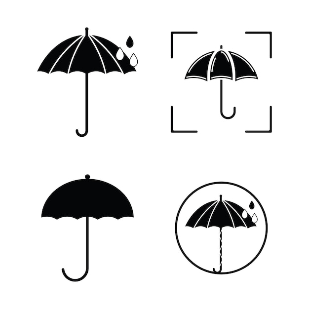 Umbrella icon logo design vector