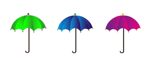 Umbrella icon set Umbrella