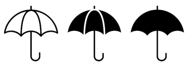 Umbrella icon set