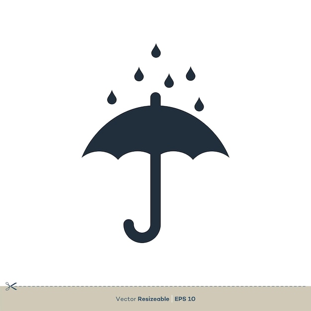 Umbrella Icon Vector Logo Template Illustration Design Vector EPS 10