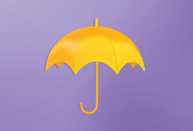 Umbrella Illustration Rain Protection Season Isolated Flat Graphic Icon