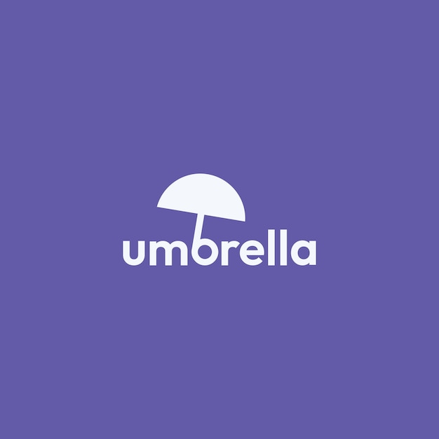 Umbrella letter logo vector design template