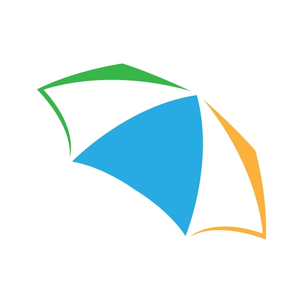 Umbrella logo design concept illustration