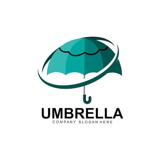 Umbrella logo designvector illustration of protective gear from rain