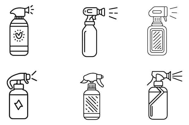 Umbrella regenbescherming vector icoon set vector op witte achtergrond illustratie