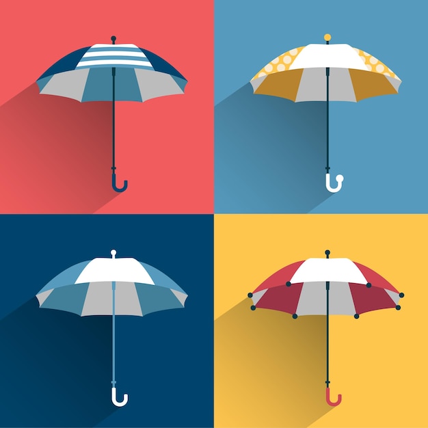 Umbrella sign. flat vector sign.