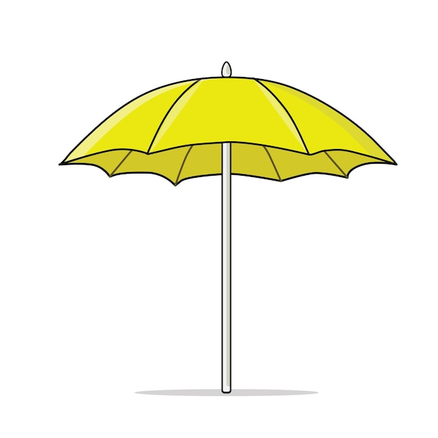 Солнцезащитный зонтик для пляжа, векторный иллюстрация дизайна логотипа
