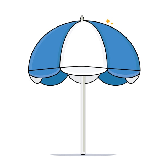 Umbrella sunshade strand paraplu strand sunshade vector logo ontwerp illustratie
