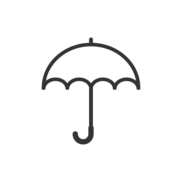 шаблон значка векторного зонтика