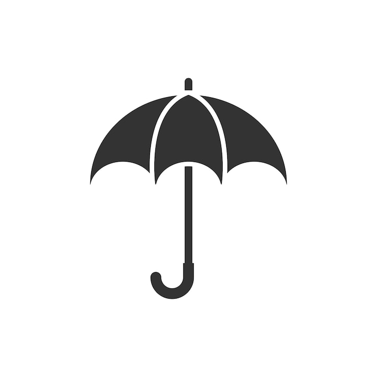 Vector umbrella vector icoon sjabloon