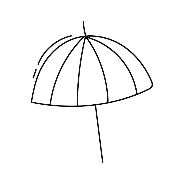 Vector umbrella vector illustration in doodle style isolated on white background