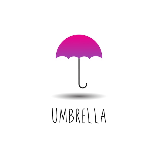 Umbrella Vector illustration Pink Violet Purple