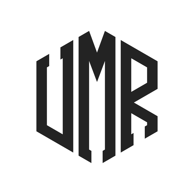 Дизайн логотипа UMR Первоначальная буква UMR Монограмма Логотип с использованием шестиугольной формы