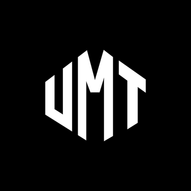 UMT letter logo design with polygon shape UMT polygon and cube shape logo design UMT hexagon vector logo template white and black colors UMT monogram business and real estate logo