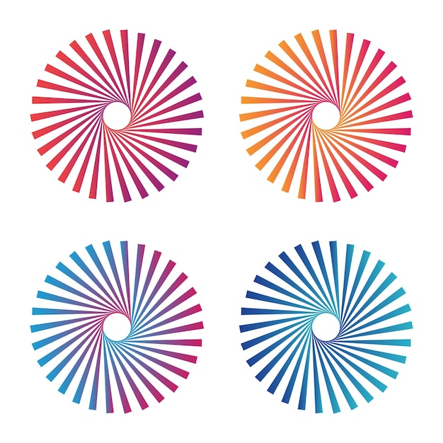 Un burst gradient circles vector